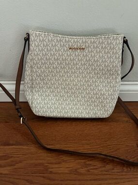 Michael Kors Saffiano  leather Crossbody with Brown Strap